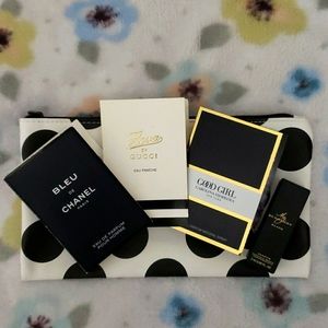 Good Girl, Gucci Flora, Chanel Bleu-Men, and My Burberry Black Fragrance Bundle